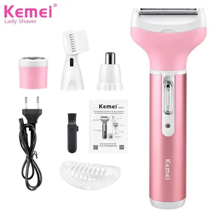 KEMEI 4IN1 ELECTRIC RAZOR-MULTI FUNCTION HAIR REMOVER